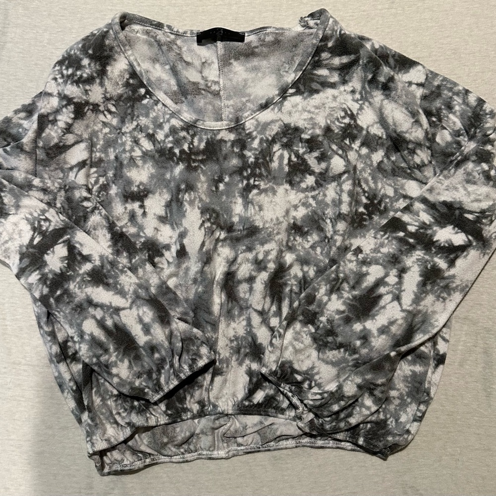 Fleece Tie Dye Cropped Top